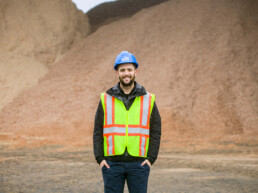 industrial photographer rob Trendiak klassen wood co wood chip pile photo of CEO